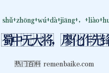 蜀中无大将，廖化作先锋是什么意思的图片